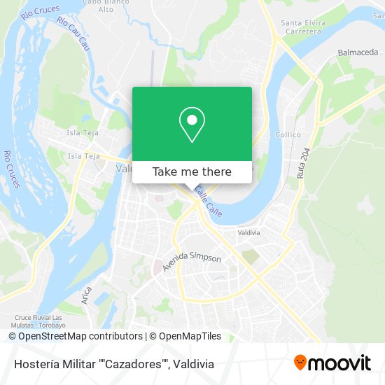 Mapa de Hostería Militar ""Cazadores""
