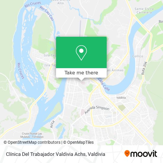 Mapa de Clínica Del Trabajador Valdivia Achs