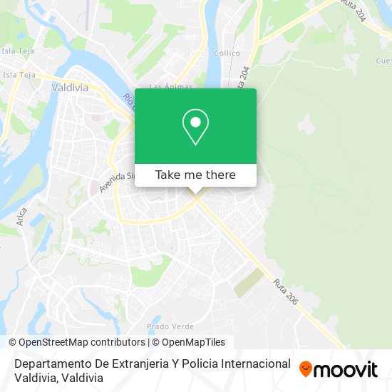 Departamento De Extranjeria Y Policia Internacional Valdivia map