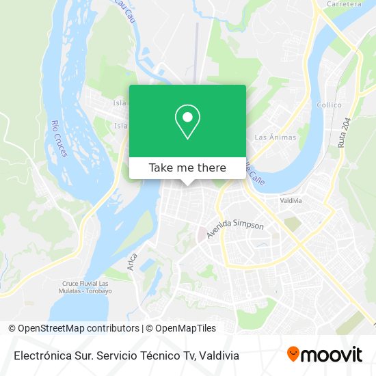 Electrónica Sur. Servicio Técnico Tv map