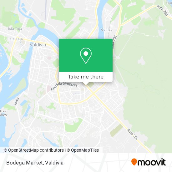 How to get to Bodega Market in Valdivia by Bus?