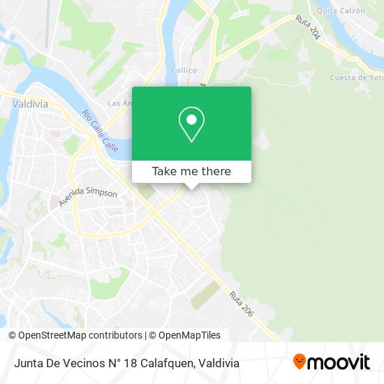 Junta De Vecinos N° 18 Calafquen map