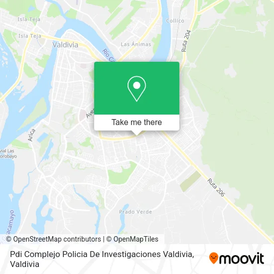 Pdi Complejo Policia De Investigaciones Valdivia map