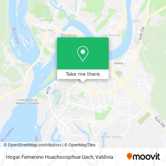 Mapa de Hogar Femenino Huachocopihue Uach