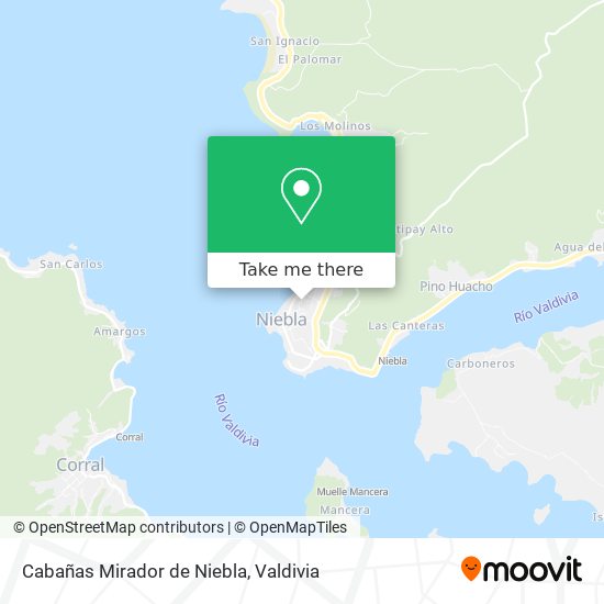 Mapa de Cabañas Mirador de Niebla