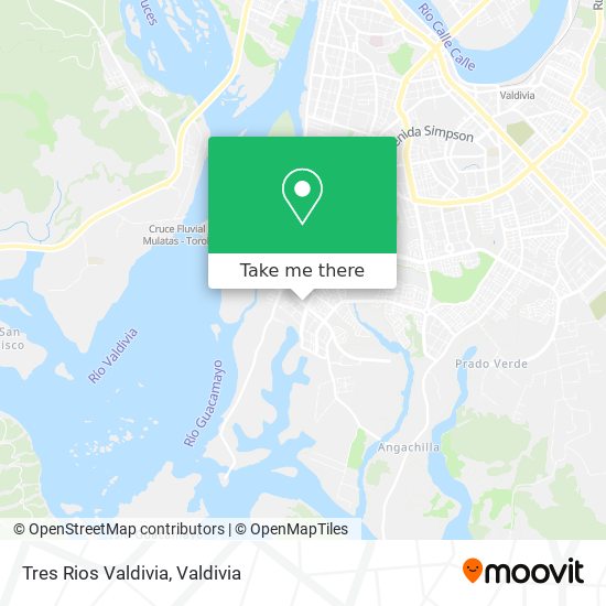 Mapa de Tres Rios Valdivia