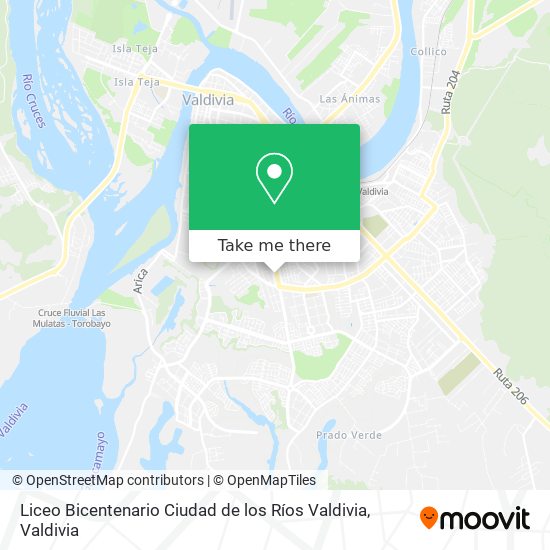 Mapa de Liceo Bicentenario Ciudad de los Ríos Valdivia