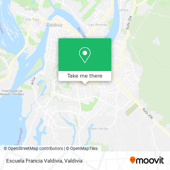 Mapa de Escuela Francia Valdivia