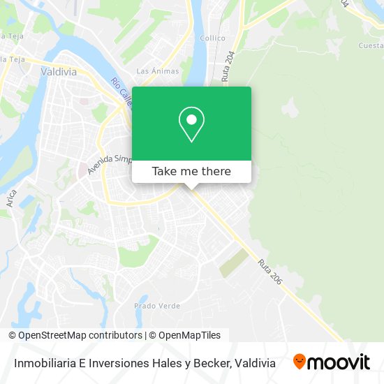 Mapa de Inmobiliaria E Inversiones Hales y Becker