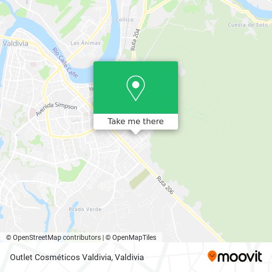 Mapa de Outlet Cosméticos Valdivia