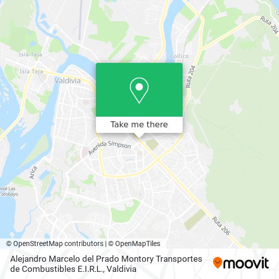 Mapa de Alejandro Marcelo del Prado Montory Transportes de Combustibles E.I.R.L.