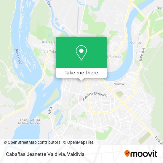 Cabañas Jeanette Valdivia map