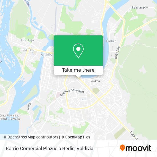 Mapa de Barrio Comercial Plazuela Berlin