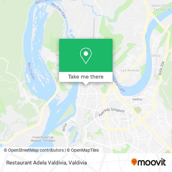 Restaurant Adela Valdivia map