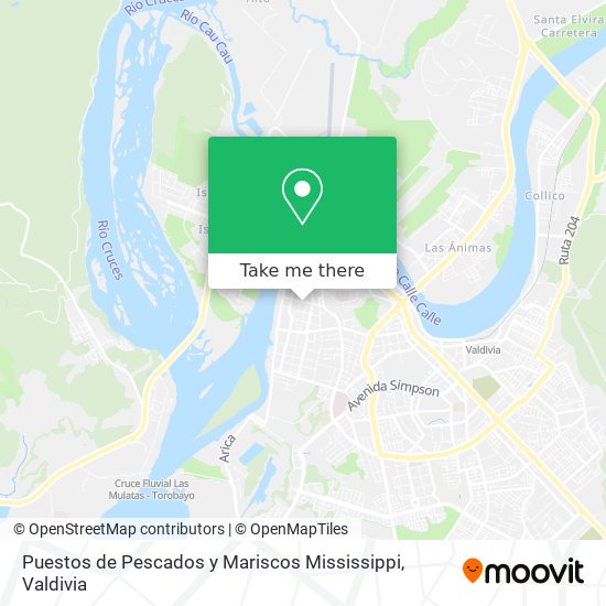 Mapa de Puestos de Pescados y Mariscos Mississippi