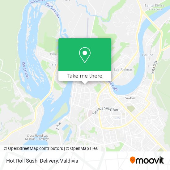 Mapa de Hot Roll Sushi Delivery
