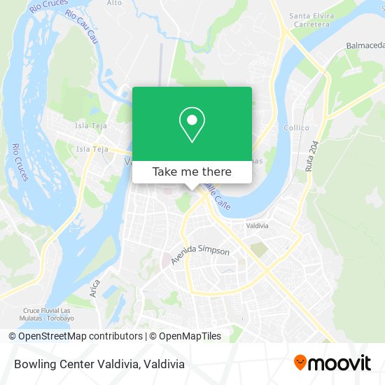 Bowling Center Valdivia map