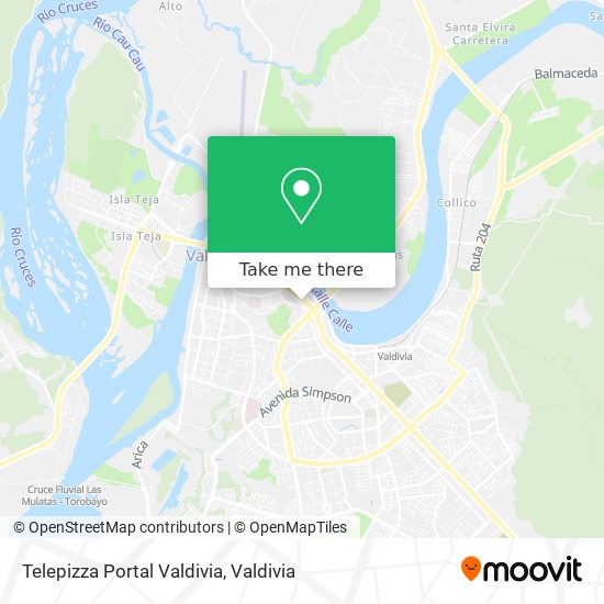 Telepizza Portal Valdivia map