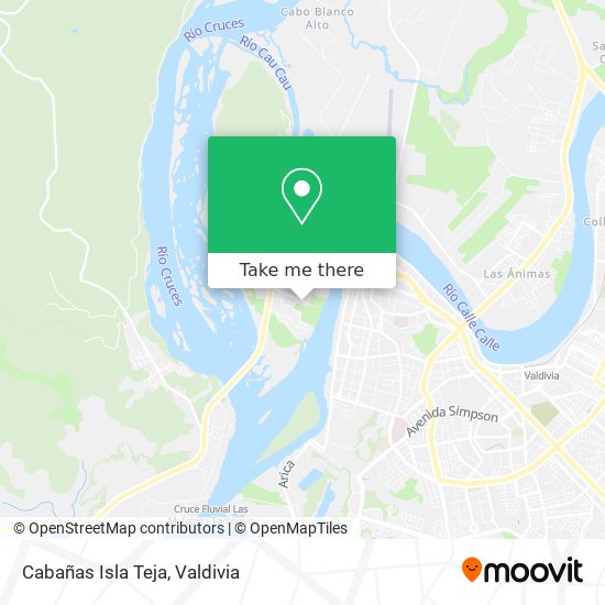 Cabañas Isla Teja map