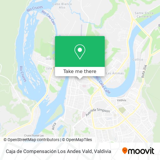 Caja de Compensación Los Andes Vald map
