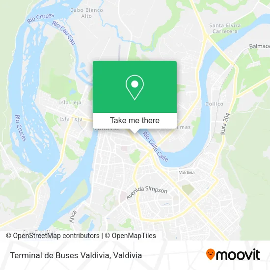 Terminal de Buses Valdivia map