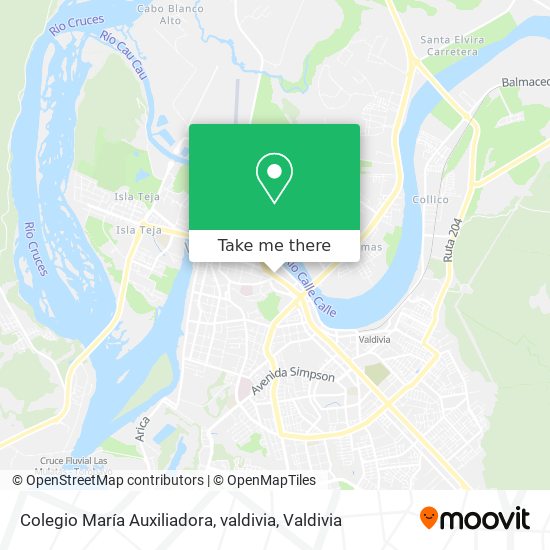 Colegio María Auxiliadora, valdivia map