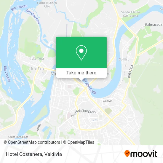 Hotel Costanera map