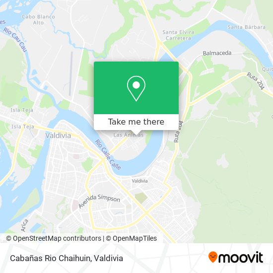 Mapa de Cabañas Rio Chaihuin