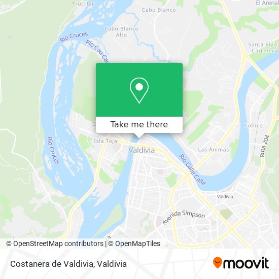 Costanera de Valdivia map