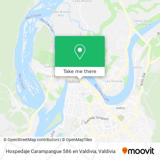 Hospedaje Carampangue 586 en Valdivia map