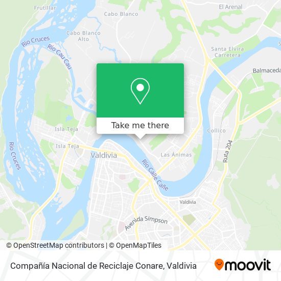 Mapa de Compañía Nacional de Reciclaje Conare