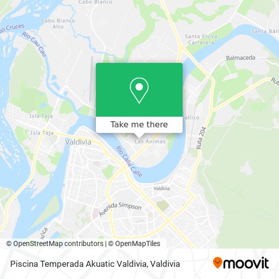 Piscina Temperada Akuatic Valdivia map