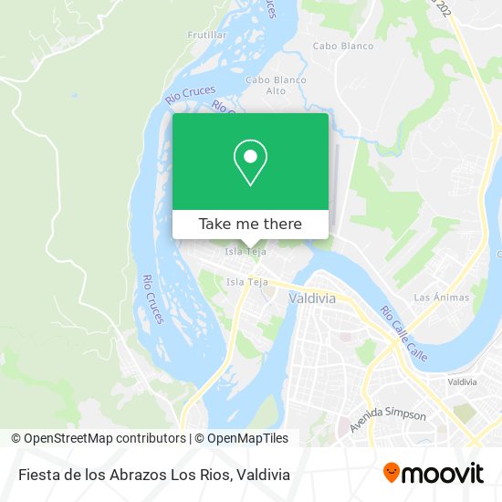 Mapa de Fiesta de los Abrazos Los Rios
