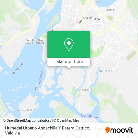 Mapa de Humedal Urbano Angachilla Y Estero Catrico