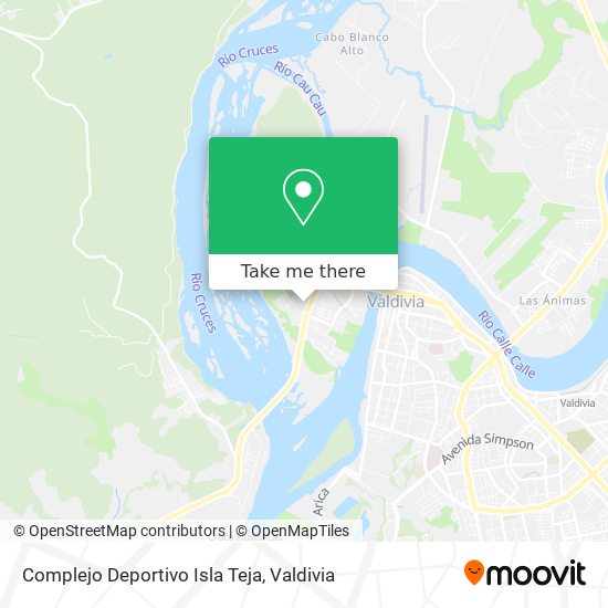 Mapa de Complejo Deportivo Isla Teja