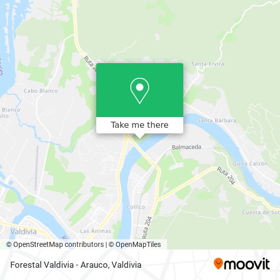 Mapa de Forestal Valdivia - Arauco