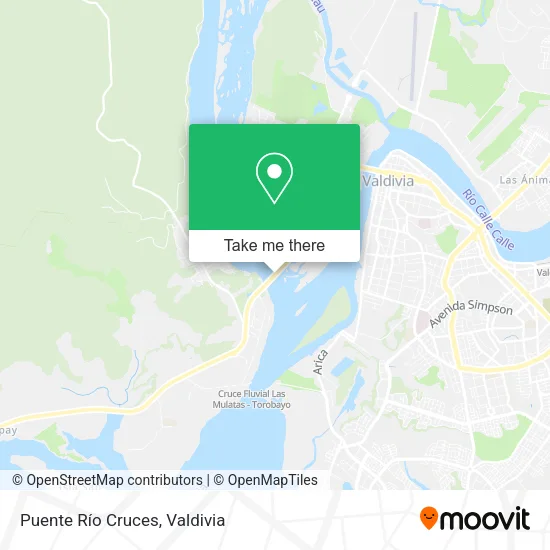 Puente Río Cruces map