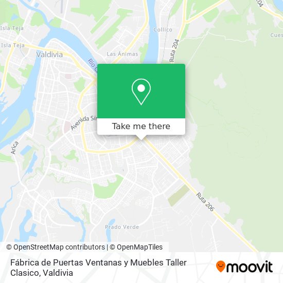 Mapa de Fábrica de Puertas Ventanas y Muebles Taller Clasico