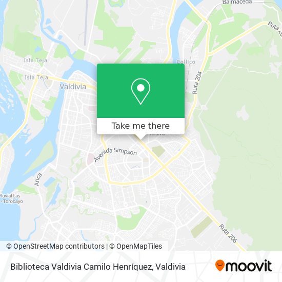 Biblioteca Valdivia Camilo Henríquez map