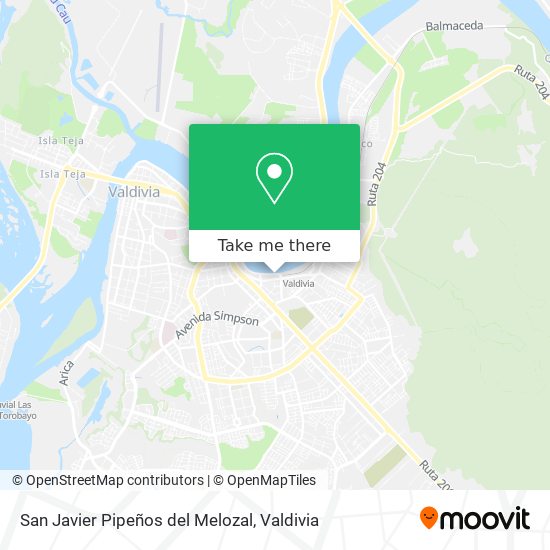Mapa de San Javier Pipeños del Melozal