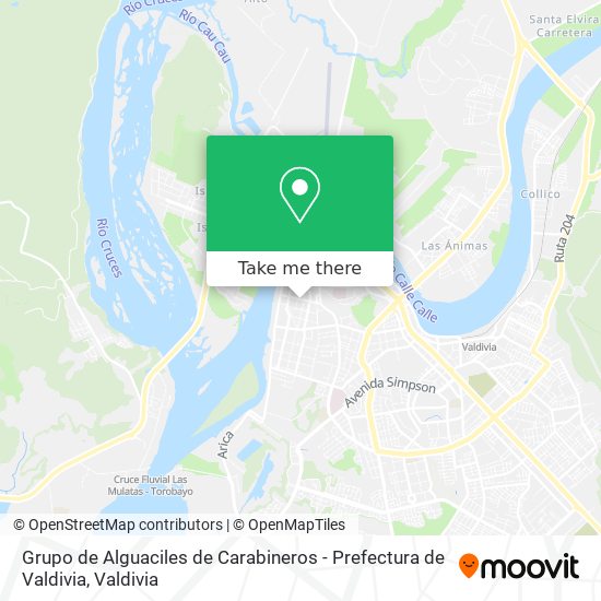 Grupo de Alguaciles de Carabineros - Prefectura de Valdivia map