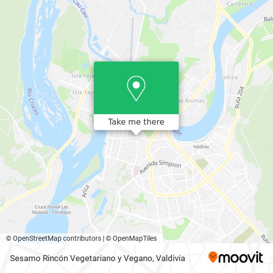 Mapa de Sesamo Rincón Vegetariano y Vegano