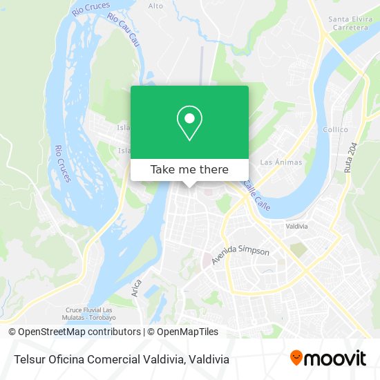 Telsur Oficina Comercial Valdivia map