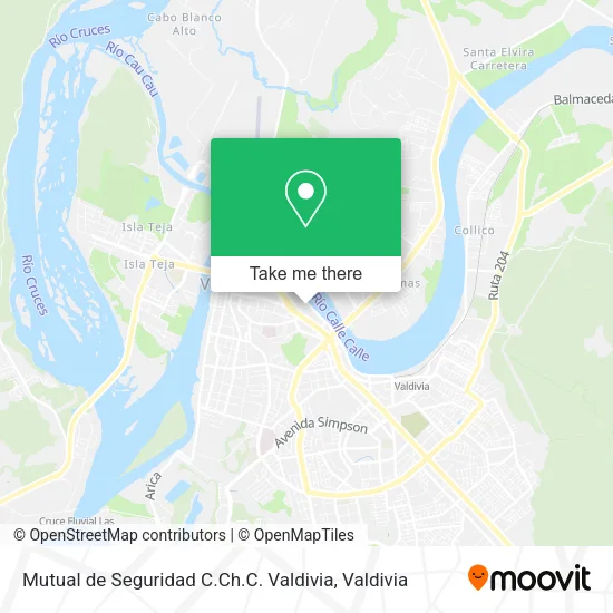 Mutual de Seguridad C.Ch.C. Valdivia map