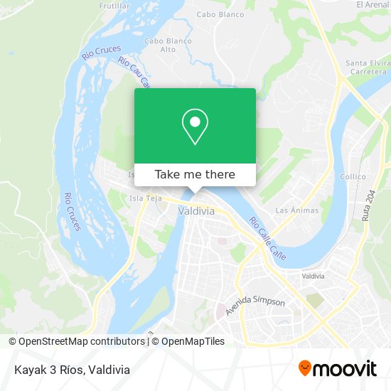 Mapa de Kayak 3 Ríos
