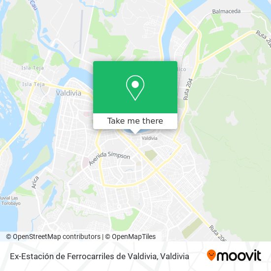 Mapa de Ex-Estación de Ferrocarriles de Valdivia