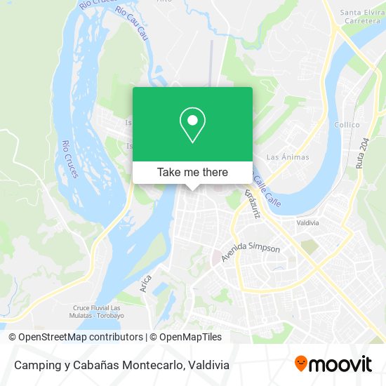 Camping y Cabañas Montecarlo map