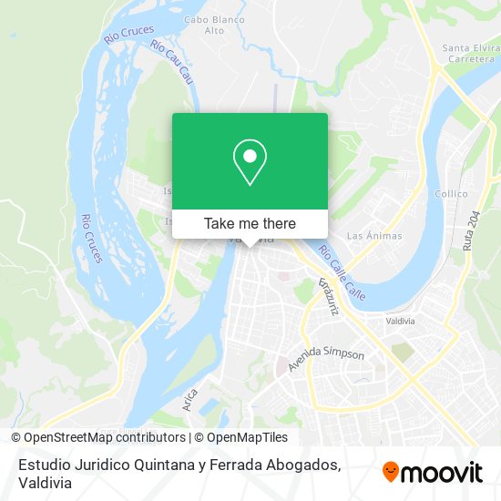 Mapa de Estudio Juridico Quintana y Ferrada Abogados