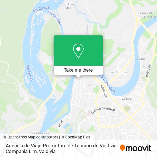 Agencia de Viaje-Promotora de Turismo de Valdivia Compania Lim map