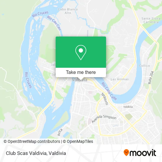 Club Scas Valdivia map